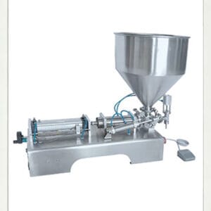 Pneumatic quantitative piston filling machine SUS304 stainless steel explosion-proof filler for liquid paste meat sauce pet food with foot pedal auto dual mode