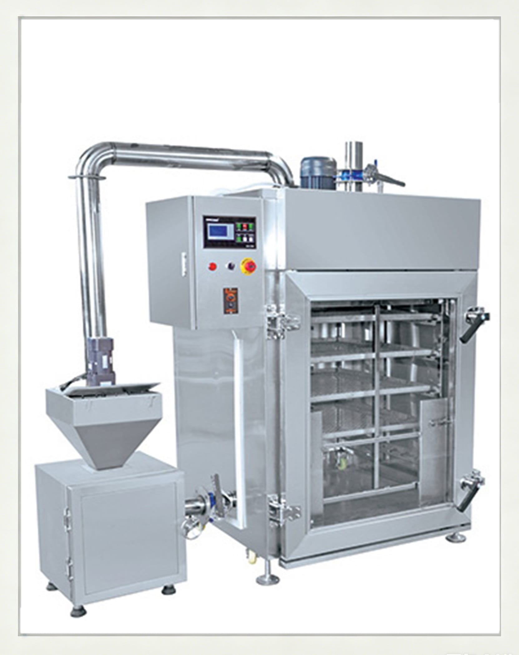 YX series automatic multi-functional smoking oven SUS304 stainless steel meat smoke curing machine drying baking washing integrated for sausage bacon chicken fish tofu processing