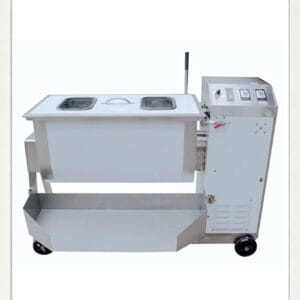 High and low shaft double auger filling mixer