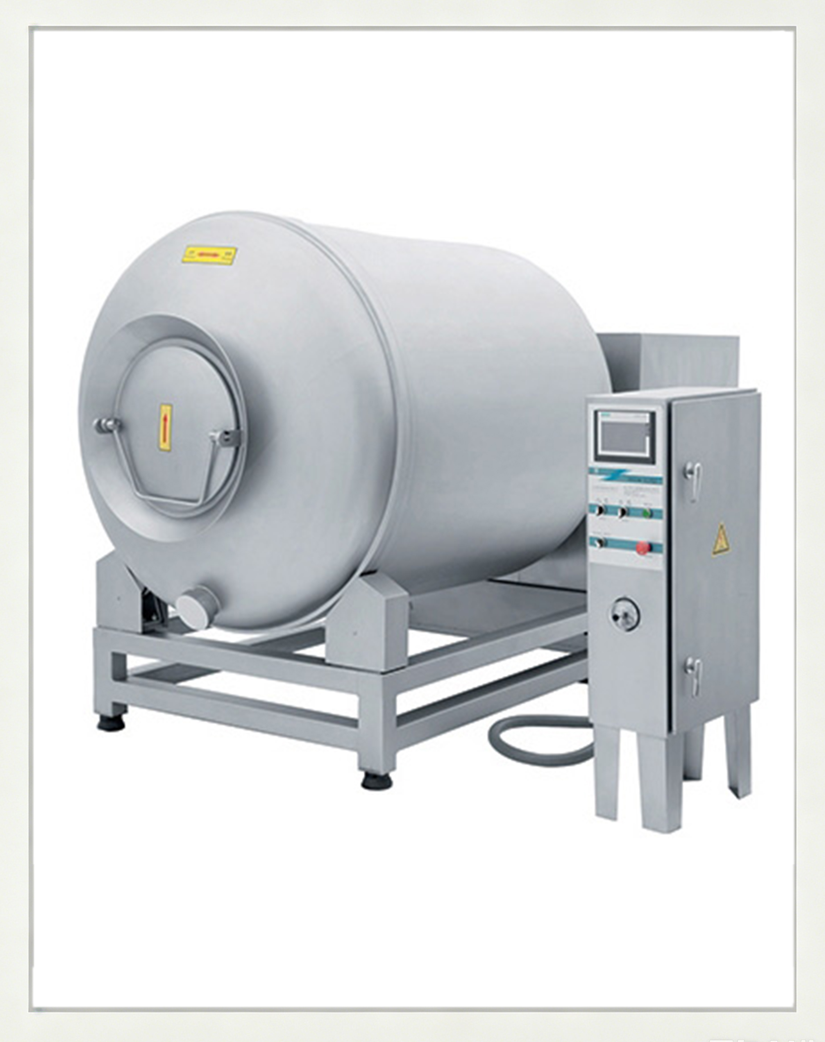 Horizontal vacuum meat tumbling machine SUS304 stainless steel vacuum curing tumbler for steak chicken seafood pet food processing